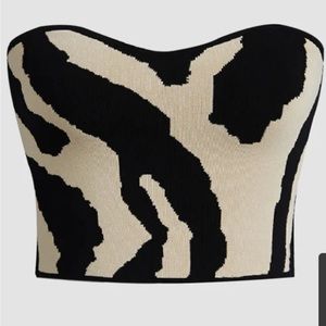 Zebra Print Tube Top XS